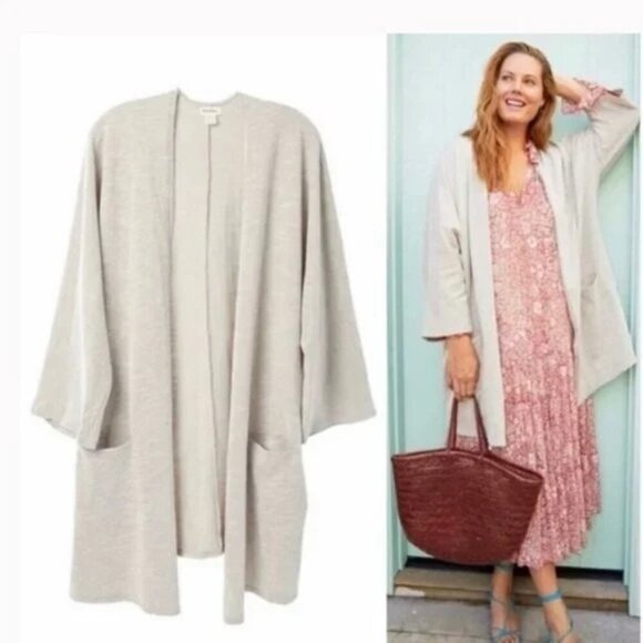 Anthropologie Donni Sandwash Open Front Cardigan in Beige - One Size, NWT - Picture 7 of 7